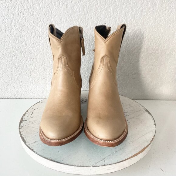 Lane PLAIN JANE Womens Cowboy Bootie 7.5 Butterscotch Western Cowgirl Ankle Boot - Picture 5 of 11